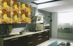 Kitchen covered with film before and after photos