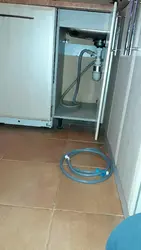 Photo of how to connect a washing machine in the kitchen