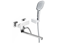 Bathroom faucet with watering can photo
