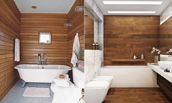 Wood panel bath design