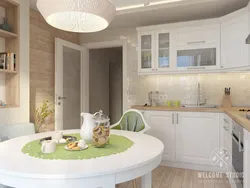 Угловые кухни с круглым столом фото