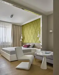Photo of one-room interiors bedroom