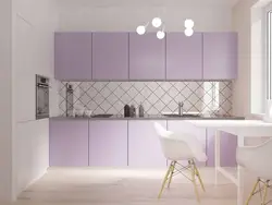 Lilac gray kitchen design