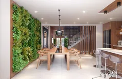 Wood in the interior of the kitchen living room photo