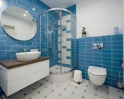 Bathroom Design If The Floor Is Blue