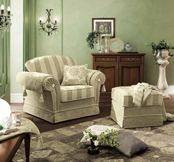 Armchairs In The Living Room In A Classic Style Photo