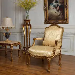 Armchairs in the living room in a classic style photo