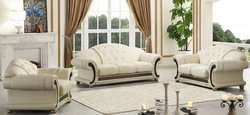 Armchairs in the living room in a classic style photo