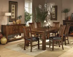 Living room interior solid wood furniture