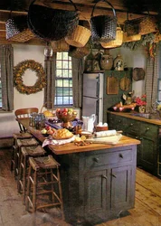 Rustic Kitchen Interior In An Old House