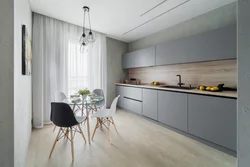 Kitchen Interior In A House In Gray Tones