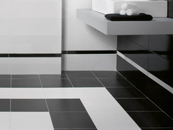 Grout for black and white bathroom photo