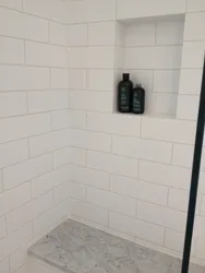 Grout for black and white bathroom photo