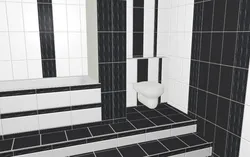 Grout for black and white bathroom photo