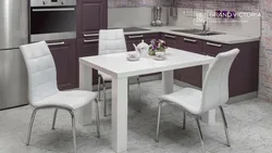 Dining tables in the kitchen design photo