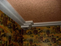 Decorative plaster for kitchen ceiling photo