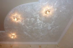 Decorative plaster for kitchen ceiling photo