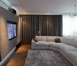 Corner living room interior