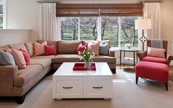 Corner living room interior