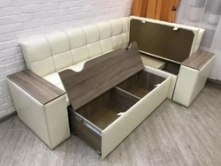 Sofas for the kitchen with a sleeping place in the interior