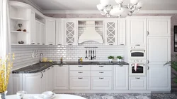 Угловые Белые Классические Кухни Фото
