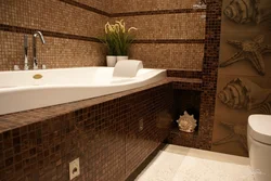 Bathroom design beige mosaic