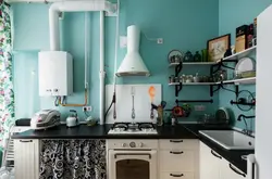 Фота маленькіх кухняў з трубамі