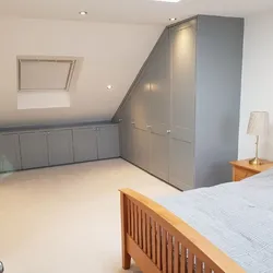 Attic design bedroom wardrobes