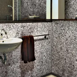 Marble plaster in the bath photo