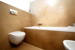 Marble plaster in the bath photo
