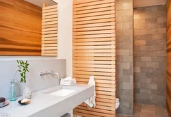 Bathroom slats design