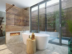 Bathroom slats design