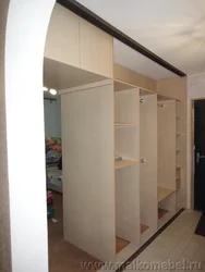 Wardrobe as a partition in the hallway photo