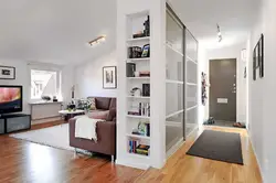Wardrobe as a partition in the hallway photo