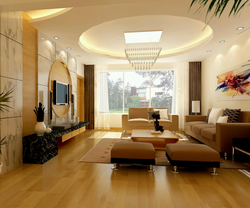 Interior design of the ceiling of the hall in the apartment