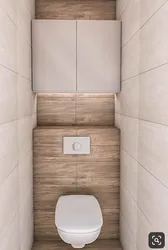 Дызайн туалета маленькага ў кватэры з шафкай