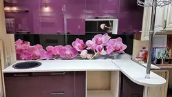 Фартук для кухни фото одного цветка