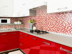 Kitchen design colors and apron photo