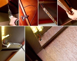 LED Strip For The Kitchen Under Cabinets How To Connect Photo