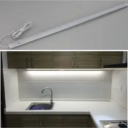 LED strip for the kitchen under cabinets how to connect photo