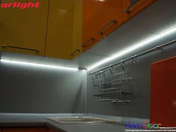 LED strip for the kitchen under cabinets how to connect photo