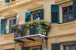 Photo of balconies in an apartment from the street