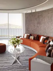 Round living room design photo