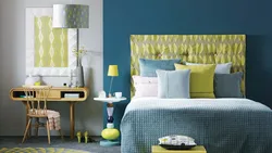 Bedroom yellow blue photo