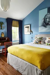 Bedroom yellow blue photo
