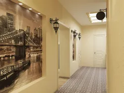 Wallpaper expanding the space in the hallway photo
