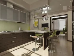 Photo of a 12 square meter kitchen with a bar counter