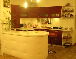 Bar taymerli 12 kvadrat metr oshxonaning fotosurati