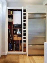 Refrigerator in the hallway hide photo
