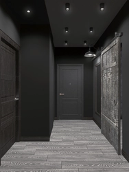 Hallway Gray Wallpaper Design